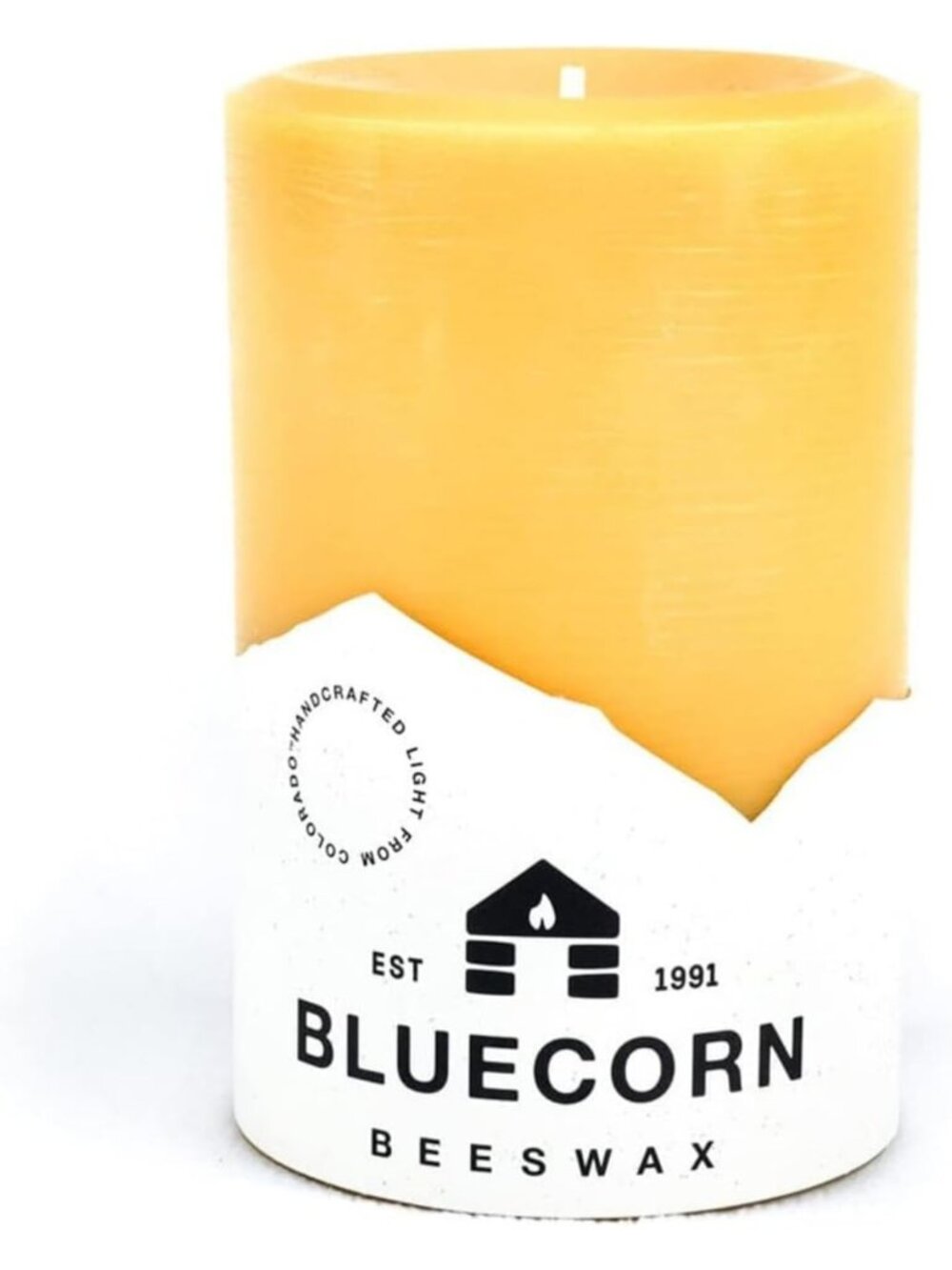 Handcrafted Blue Pillar Candle 4x6 | Natural Beeswax, Eco-Friendly Home Decor